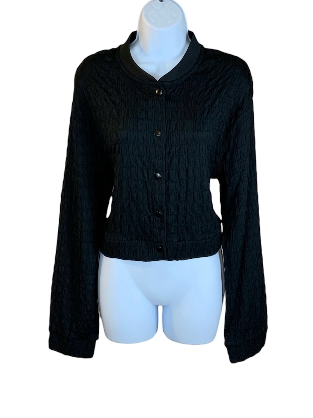 Francesca’s Black Bomber Jacket